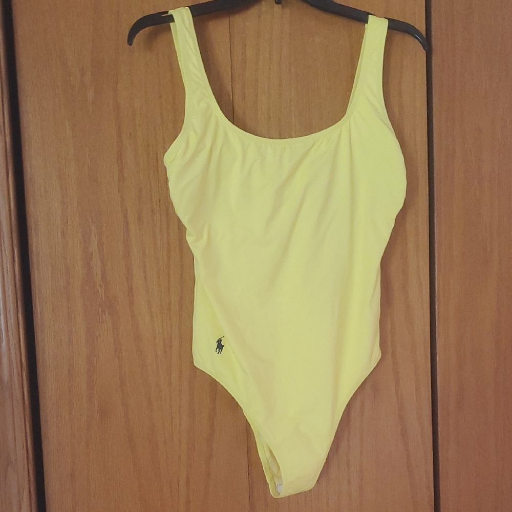 POLO RALPH LAUREN MARTINIQUE ONE PIECE SWIMSUIT / LARGE /COLOR: YELLOW - Picture 4 of 11